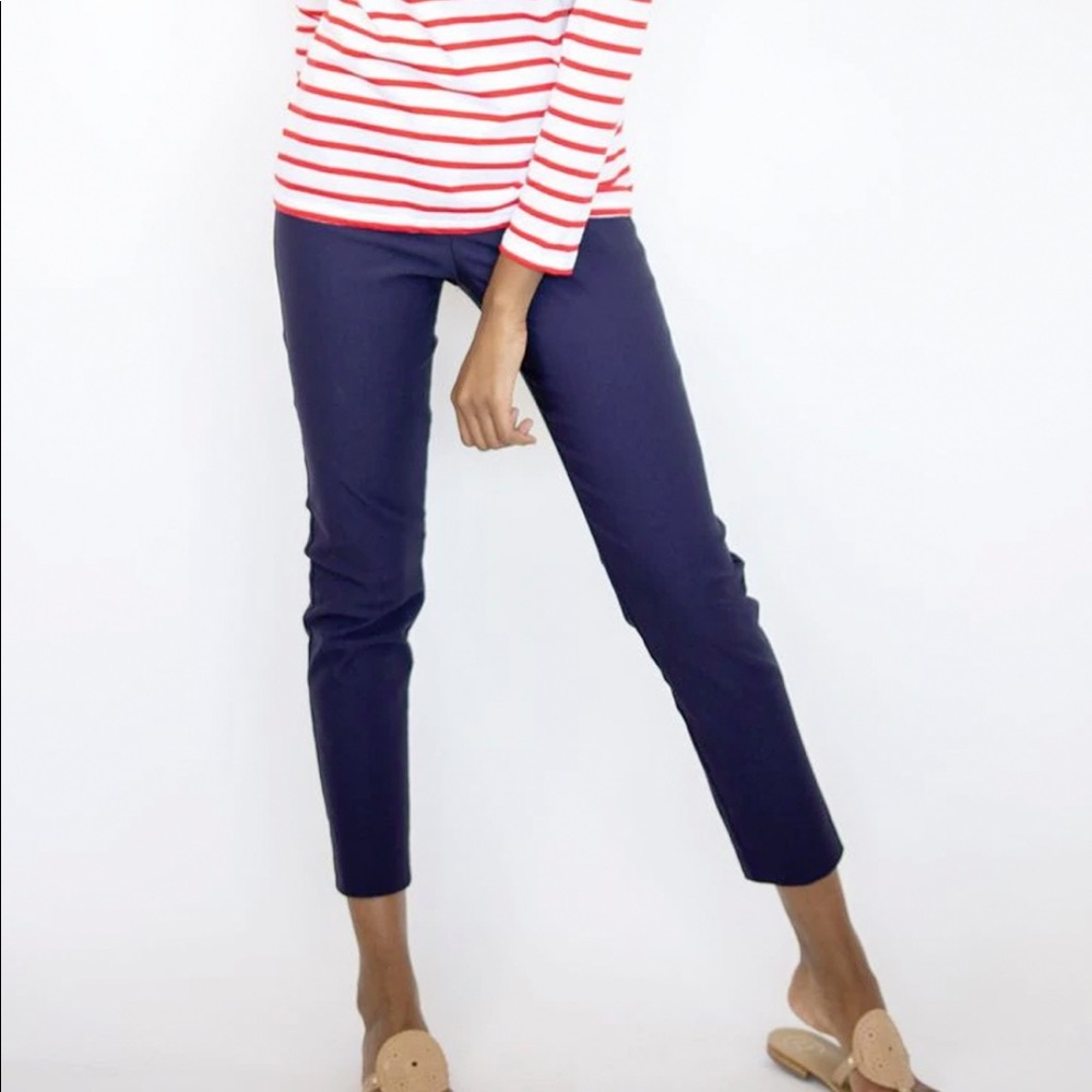 Krazy Larry stretch black ankle cropped pants